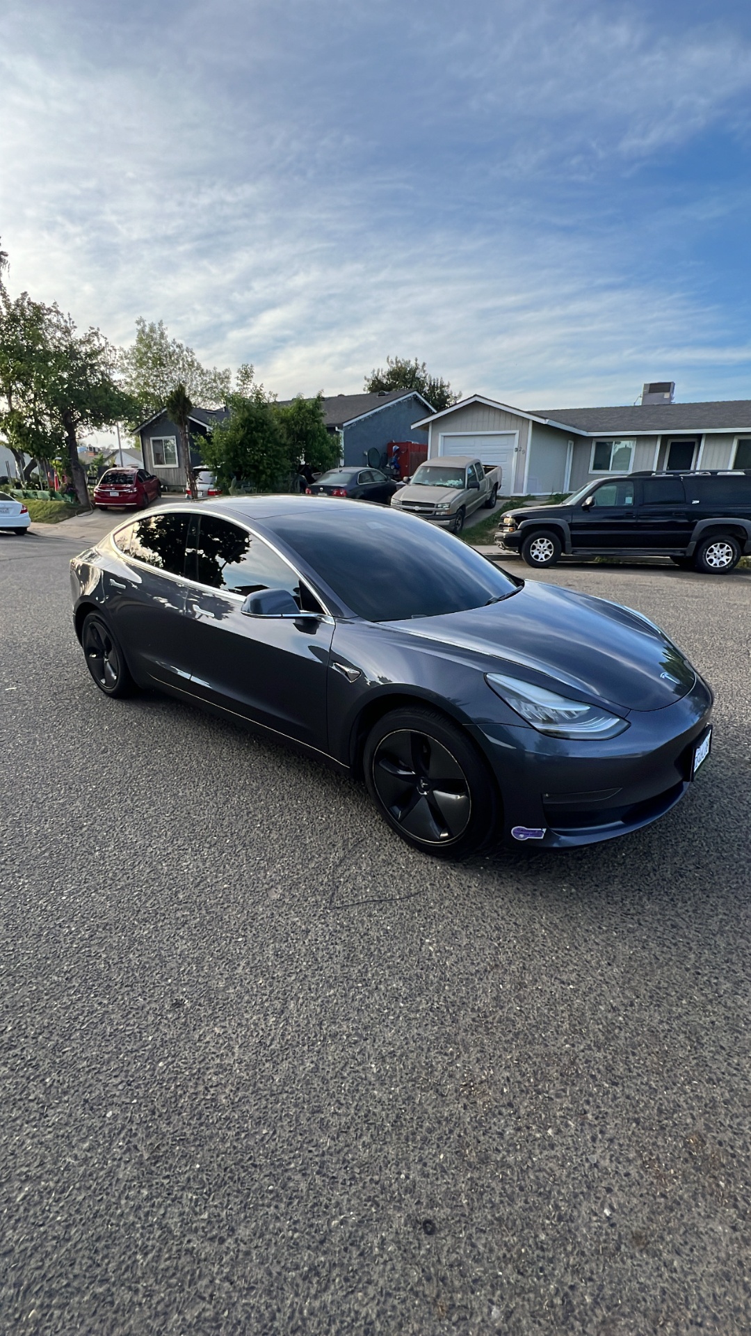Tesla Model 3 in Midnight Silver Metallic with full ceramic window tint by Tint Dynamics in Merced, CA